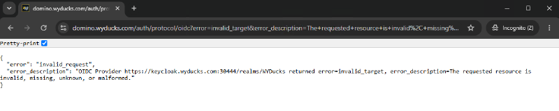 Error shown in GUI
